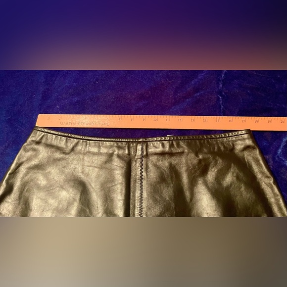 Genuine Leather A-Line Skirt - Picture 6 of 8